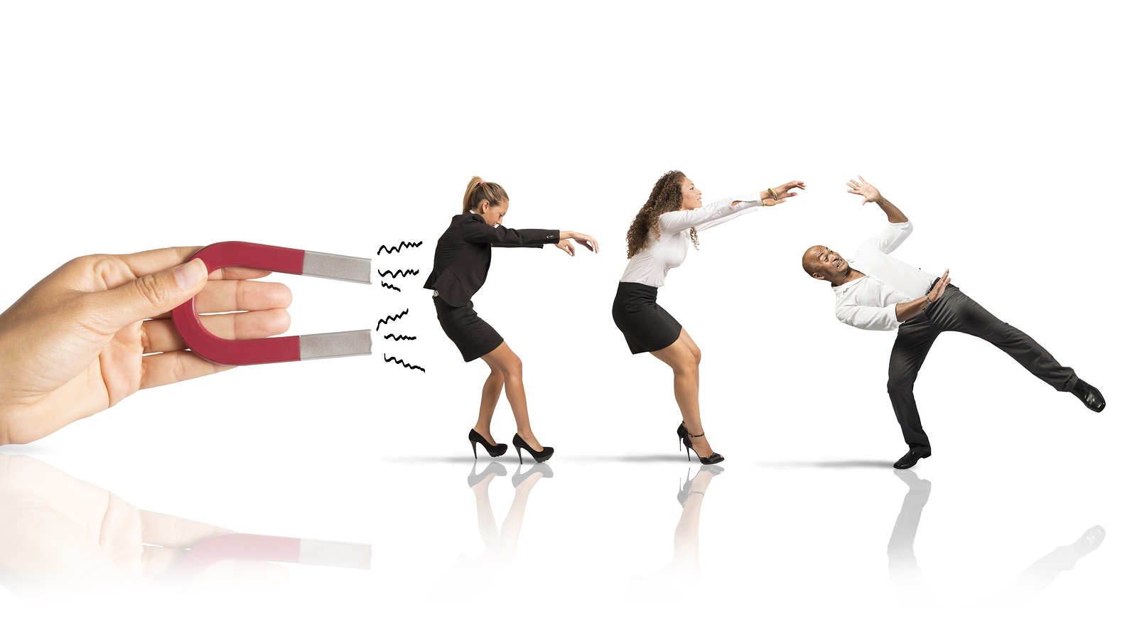 The concept of capturing people with marketing