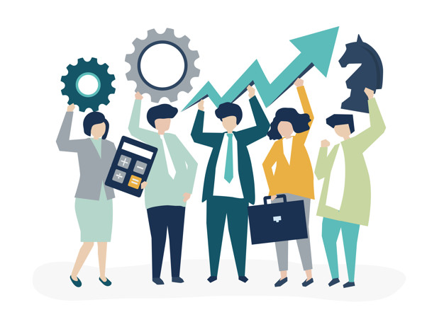 Business growth and strategy concept illustration