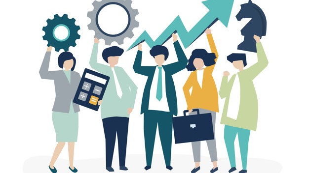 Business growth and strategy concept illustration